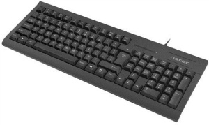 Natec MORAY, Multimedia Keyboard US, Smart ID Card Reader, Spill Proof, USB, Black NKL-1055