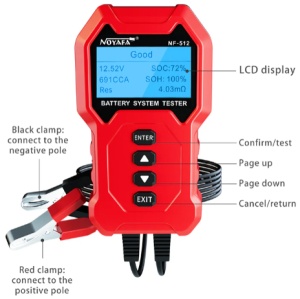 NOYAFA NF-512 Tester sistema baterija - Img 4