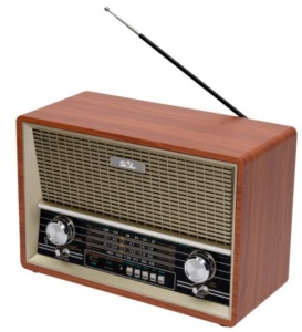 Retro radio prijemnik RRT4B 2x4W, 3,5mm, USB, microSD, Bluetooth, baterija 1300mAh FO - Img 3