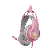 Slušalice žične gaming Rampage RM-K91 X-CATTY 7.1 RGB roze 36032
