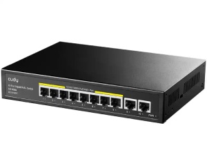 Svič 10/100/1000 10-port Cudy GS1010PE 8 Gbit PoE+ port/2 Gbit Uplink porta 120W - Img 2