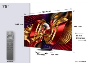 Televizor TCL 75C8L/LED/75"/4K UHD/144Hz/Google TV/crna - Img 1