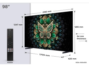 Televizor TCL 98C6K/QLED-Mini LED/98"/4K UHD/144Hz/Google TV/crna - Img 6