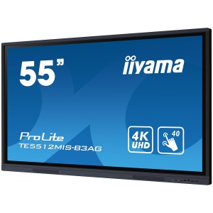 The TE5512MIS-B3AG is an exceptional 4K UHD interactive display designed by iiyama to enhance collaboration, communication, and engagement. With key features like Zero Airgap LCD screen eliminating parallax, PureTouch-IR, iiWare 10 with Android 11. TE5512 - Img 3