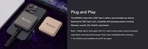Transcend 2TB, External SSD, ESD420G, USB 3.2 Gen 2x2 (up to 20Gb/s), USB Type-C, Supports MagSafe, Write up to 2,000 MB/s, Read up to 2,000 MB/s, Champagne Gold TS2TESD420G - Img 2