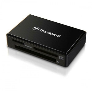 Transcend Card reader, RDF8, USB 3.1 Gen 1, SDHC UHS-I, SDXC UHS-I, micro SDHC UHS-I, micro SDXC UHS-I, and UDMA7 CompactFlash, Black TS-RDF8K2