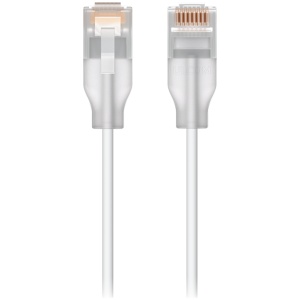 Ubiquiti UACC-Cable-Patch-EL-0.3M-W Nano-thin patch cable with 2.5 GbE support designed to show Etherlighting effects UACC-CABLE-PATCH-EL-0.3M-W