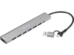 USB HUB Sandberg 136-66 USB-A/USB-C 7 port USB 3.0 - Img 4
