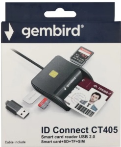 USB Smart Card Reader Gembird CRDR-CT405 Licna karta/saobracajna/sd/tf/sim - Img 2