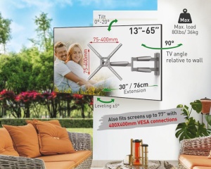 BARKAN BM343XLOD LCD TV zglobni zidni nosač do 65 inča sivi - Img 3