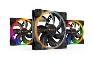 be quiet! LIGHT WINGS 140mm PWM, Triple Pack with ARGB Hub, 1500 rpm, Noise level 31 dB, 4-pin connector, Airflow (56.0 cfm / 95.14 m3/h), ARGB lighting on front and rear BL078