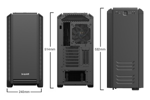 be quiet! SILENT BASE 601 Window Black, MB compatibility: E-ATX / ATX / M-ATX / Mini-ITX, Two pre-installed be quiet! Pure Wings 2 140mm fans, Ready for water cooling radiators up to360mm BGW26 - Img 3