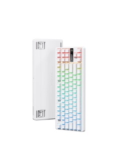 Bežična gaming tastatura MCHOSE G87 Mehanička white topographic - Img 3
