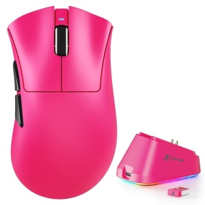 Bežični gaming miš Attack Shark V3Pro PAW3311/25000 DPI/Omron Switches/Pink + Charging Dock