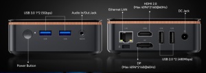 BlackView MP20 Intel N150/8GB/256GB/2xHDMI/2xUSB 3.0/1xRJ45/BT/WiFI/W11P Black - Img 2