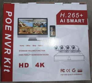 CAM-IP5MP-POEKIThi4W HI EASY GMB kamera 5 mpix set full color IP 4 kamere POE NVR sa mikr - Img 2