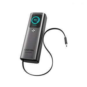 CANYON Built-in cable power bank OnPower 265 20000mAh 165W Aluminium Dark grey CNS-CPB265DG - Img 4