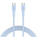 CANYON cable OnWire 60CL C-C 60W COLOR Braided 1m Light Blue CND-CCAP60AB10LBL - Img 1