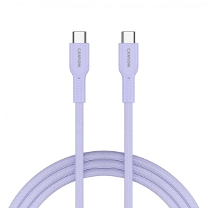 CANYON cable OnWire 60CL C-C 60W COLOR Braided 1m Purple CND-CCAP60AB10PU - Img 4
