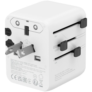 CANYON Travel Adapter OnTour 20 EU/UK/US/AUS 20W White CNS-TA20W1005W - Img 4