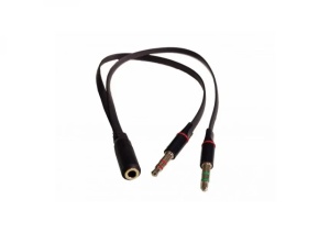 CCA-418A ** Gembird 3.5mm Headphone Mic Audio Y Splitter Cable Female to 2x3.5mm Male adapter (87) - Img 2