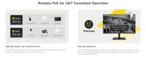 Cudy GS1028EPS2, 24-Port Gigabit Cloud Easy-Managed PoE+ Switch with 2 GbE and 2 Combo Ports, 300W