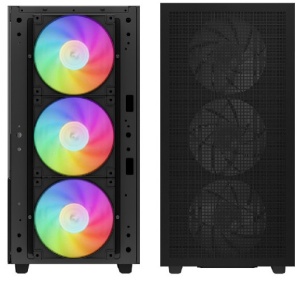 DeepCool CH560 DIGITAL ATX Kuciste, Dual Status Display, 3xLED 140mm +1x120mm, Staklena strana,USB-C * - Img 6