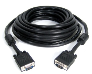 E-GREEN Kabl VGA D-sub M/M 15m HQ feritno jezgro crni *