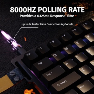 Gaming tastatura Attack Shark X68HE Magnetic Switch/RT/Snap Tap/DKS/MT/TGL/Black - Img 4