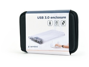 Gembird HDD/SSD External Enclosure, 2.5", SATAIII, USB3.2, Transparent Plastic EE2-U3S9-6