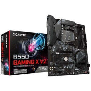Gigabyte AM4, AMD B550 Chipset, 4 xDDR4 DIMM, Supports AMD Ryzen 5000 Series/ Ryzen 5000 G-Series/ Ryzen 4000 G-Series and Ryzen 3000 Series Processors B550 GAMING X V2 *