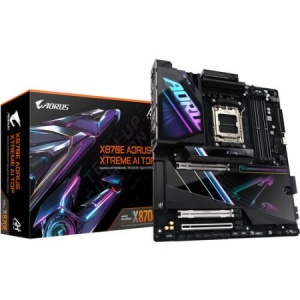 Gigabyte AM5, Chipset X870E, 4x DDR5 OC up to 8800MT/s, Dual 10GbE LAN & Wi-Fi 7 & directional Ultra-high gain antenna with ARGB, Dual USB4 Type-C with DP-Alt, HDMI X870E A XTREME AI TOP