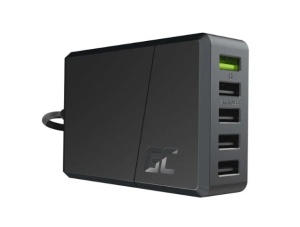 Green Cell Charger 52W, 5-Port USB 3.0, Black