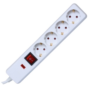 home Produžni kabel sa zaštitom, 4 utičnica, 1.5mm2, 1.5 met, - NVT 04K/WH