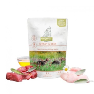 Hrana za pse Isegrim Sosic za pse Junior curetina&govedina 410g