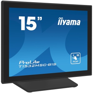 IIYAMA 15" PCAP Bezel Free Front, 10P Touch, 1024x768, Speakers, VGA, DisplayPort, HDMI,330cd/m² (with touch), USB Interface, Built-In Power Adapter, Multitouch with supported OS T1532MSC-B1S - Img 2