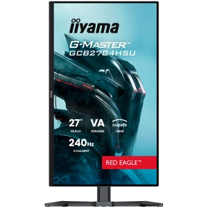 IIYAMA Gaming Monitor 27 inch VA panel curved 1500R G Master Red Eagle FreeSync Premium 1920x1080 165Hz 250 cd m2 DisplayPort 2xHDMI 1ms MPRT speakers USB 2x 2.0 Black Tuner height adjustable stand GCB2784HSU-B1 - Img 2