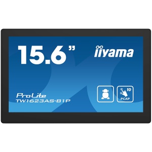 IIYAMA Monitor Android 24/7 TW1623AS-B1P 15.6” Full HD PCAP 10pt touch screen with POE 1920 x 1080 16:9 450 cd/m² 30ms projective capacitive Android 13 BT TW1623AS-B1P