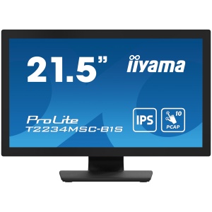 IIYAMA Monitor LED T2234MSC-B1S 22" Full HD 10pt touchscreen featuring IPS 350 cd/m² 1000:1 8ms projective capacitive VGA HDMI DP T2234MSC-B1S *