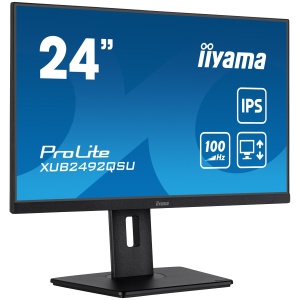 IIYAMA Monitor LED XUB2492QSU-B1 23.8" IPS 2560 x 1440 @100Hz 300 cd/m² 1000:1 0.5ms HDMI DP USB-Hub height, swivel, tilt, pivot (rotation both sides) 3y XUB2492QSU-B1 - Img 2