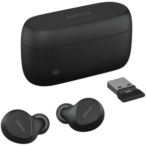 JABRA EVOLVE2 Buds MS, Cradle USB-A MS, Link 380 BT adapter USB-A MS, 30 cm USB-C to USB-A cable, Ear gels, wireless charging pad, warranty 20797-999-989 - Img 2