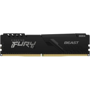 Kingston DDR4 8GB 3200MT/s [FURY BEAST], Non-ECC UDIMM, CL16 1.35V, 288-Pin 1Rx8, Black, w/Heatsink KF432C16BB/8 *