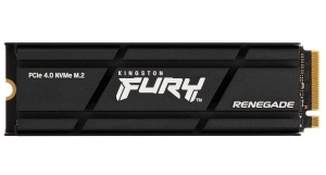 Kingston M.2 NVMe 4TB, 2280, PCIe Gen 4x4, FURY Renegade, 3D TLC NAND, Read up to 7,300 MB/s, Write up to 7,000 MB/s, Includes cloning software, w/Heatsink SFYRDK/4000G *
