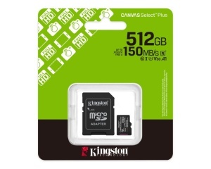 KINGSTON Memorijska kartica U3 V30 A1 SDXC 512GB Canvas Select Plus G3 150R SDCS3/512GB + adapter - Img 3