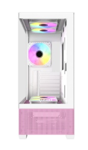 Kuciste Raidmax Infinita I802 Air/Glass/5x 120mm RGB/PINK/i802APKS - Img 2