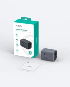 Kućni punjač AUKEY PA-C3 Fast 3-port 67W GaN - Img 3