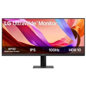 LG 29" UltraWide IPS WFHD 2560x1080@100Hz, 21:9, 1000:1, 250 cd/m², 5ms, 178º/178º, HDR 10,1 HDMI, 1 DP 1.4, VESA 100x100mm, Tilt, Black, 3yw 29U511A-B