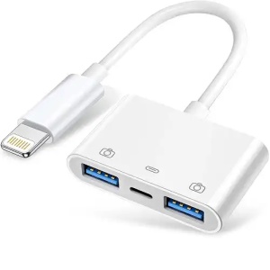 Lightning OTG adapter sa 2 USB porta 3.0 i Lightning priključkom za punjenje