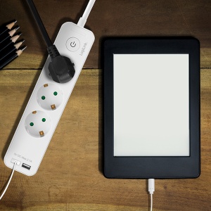Logilink produžni kabl 3 mesta, 2 USB, prekidač, 1.5m, beli - Img 3