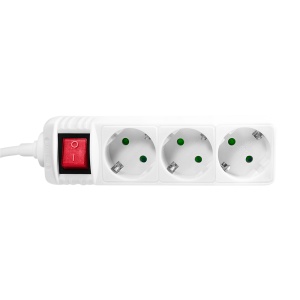 Logilink produžni kabl 3 mesta, prekidač, 1.5m, beli - Img 2